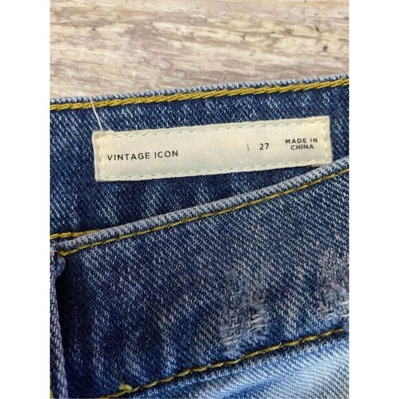 PACSUN Vintage Icon Jeans Raw Hem Cropped Denim Women’s Size 27 - Picture 4 of 7